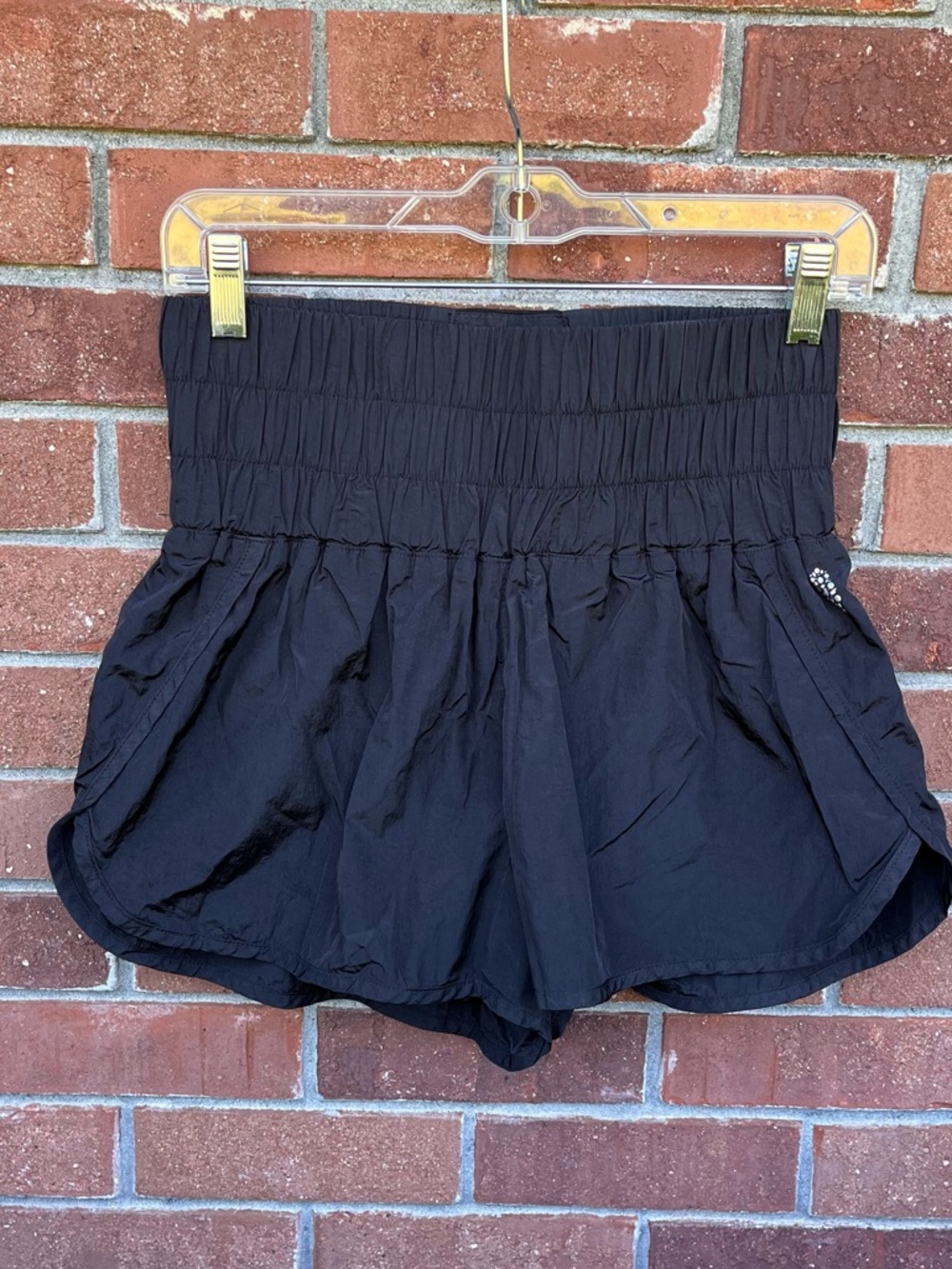 Free People‎ Movement The Way Home High Rise Shorts Black Women Medium